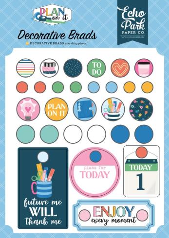 Echo Park - selbstklebende Brads "Plan On It"