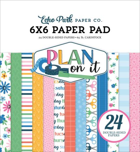 Echo Park - Designpapier "Plan On It" Paper Pack 6x6 Inch - 24 Bogen