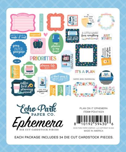 Preview: Echo Park - Stanzteile "Plan On It" Ephemera