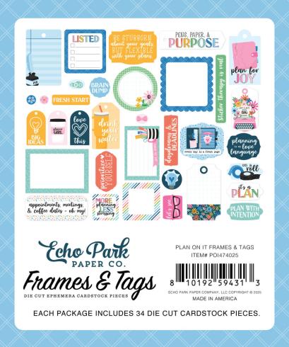 Preview: Echo Park - Stanzteile & Anhänger "Plan On It" Frames & Tags 
