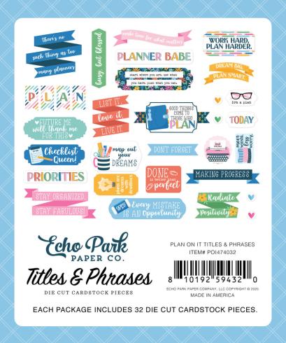 Preview: Echo Park - Stanzteile "Plan On It" Titles & Phrases