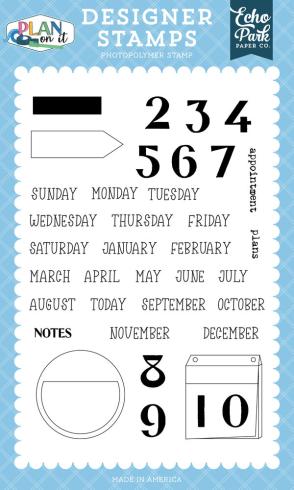 Echo Park - Stempelset "Calendar Memo" Clear Stamps
