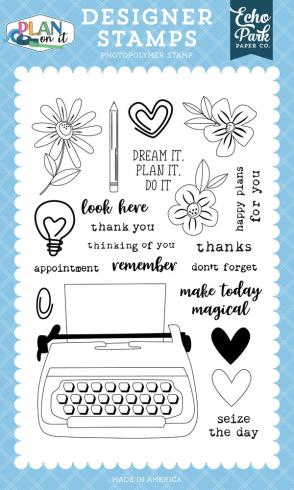Echo Park - Stempelset "Typewriter Tekst" Clear Stamps