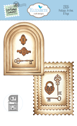 Elizabeth Craft Designs - Stanzschalone "Postage, Arches & Keys" Dies