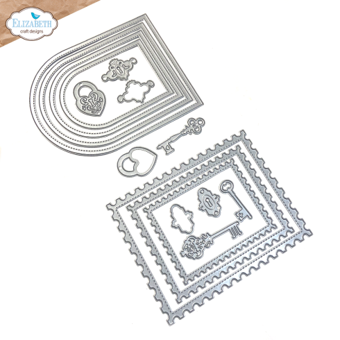 Preview: Elizabeth Craft Designs - Stanzschalone "Postage, Arches & Keys" Dies