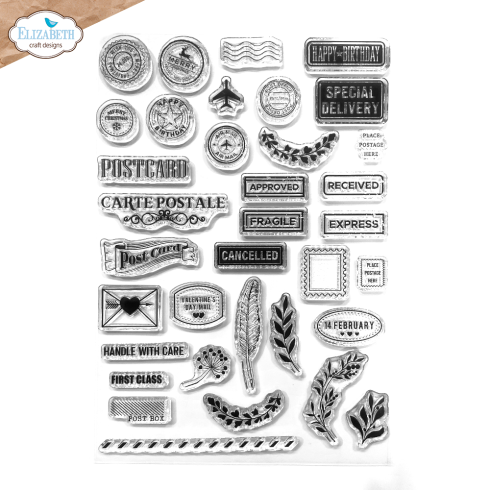 Elizabeth Craft Designs - Stempelset "Postcard Parts" Clear Stamps