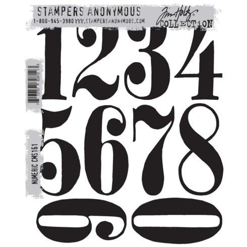 Stampers Anonymous - Gummistempelset "Numeric" Cling Stamp Design by Tim Holtz