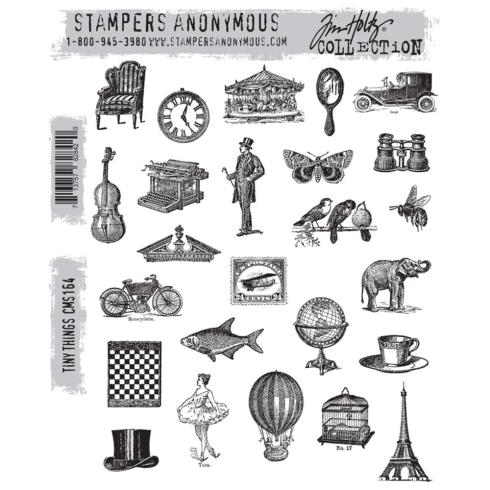 Stampers Anonymous - Gummistempelset "Tiny Things" Cling Stamp Design by Tim Holtz