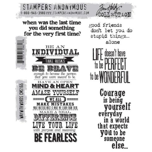 Stampers Anonymous - Gummistempelset "Way With Words" Cling Stamp Design by Tim Holtz