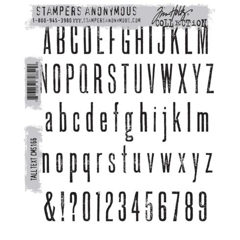 Stampers Anonymous - Gummistempelset "Tall Text" Cling Stamp Design by Tim Holtz