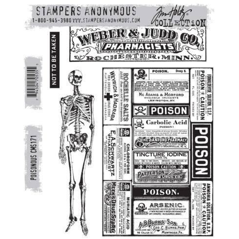Stampers Anonymous - Gummistempelset "Poisonous" Cling Stamp Design by Tim Holtz