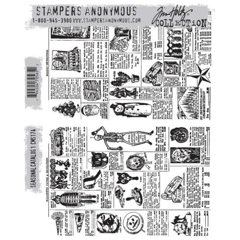Stampers Anonymous - Gummistempelset "Seasonal Catalog 1" Cling Stamp Design by Tim Holtz