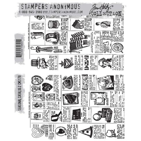 Stampers Anonymous - Gummistempelset "Seasonal Catalog 2" Cling Stamp Design by Tim Holtz