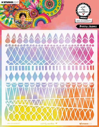 Art By Marlene - Schablone "Pretty Shapes" Stencil - Mask 