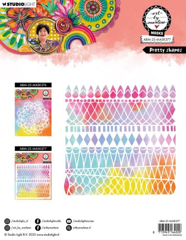Preview: Art By Marlene - Schablone "Pretty Shapes" Stencil - Mask 