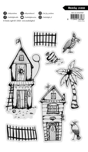 Preview: Art By Marlene - Stempelset "Beachy Scene" Clear Stamps