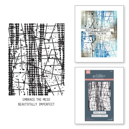 Preview: Spellbinders - Buchdrucktechnik "Beautifully Imperfect" Press Plate