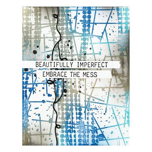 Preview: Spellbinders - Buchdrucktechnik "Beautifully Imperfect" Press Plate