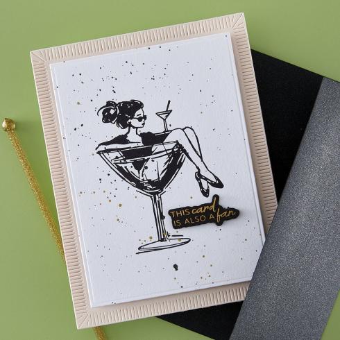 Spellbinders - Buchdrucktechnik "Happier Hour" BetterPress Plate & Dies