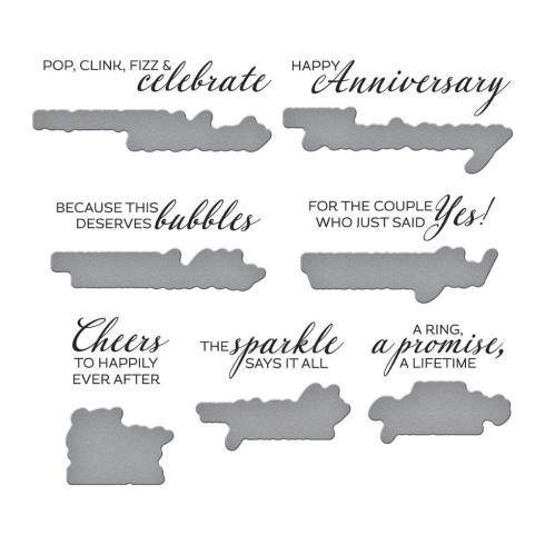 Preview: Spellbinders - Buchdrucktechnik "A Special Toast Sentiments" BetterPress Plate & Dies