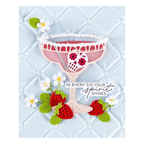 Preview: Spellbinders - Buchdrucktechnik "Sip Sip Ole Sentiments" BetterPress Plate & Dies