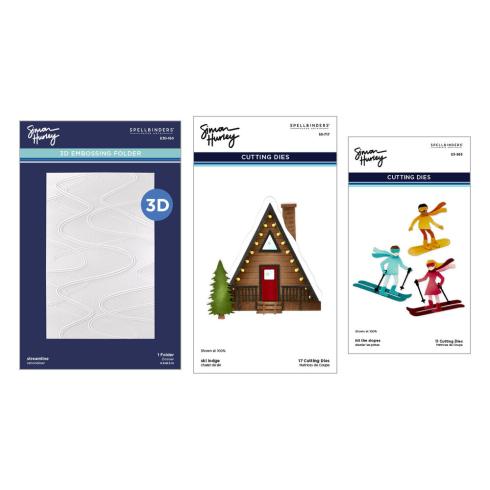 Spellbinders - Prägefolder & Stanzschablone "Ski-son's Greetings Bundle" Embossingfolder & Dies by Simon Hurley