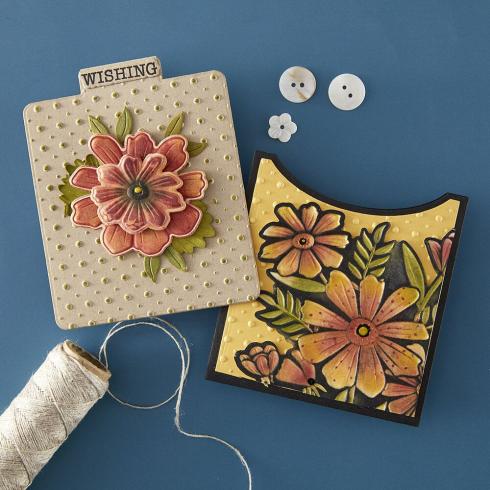 Spellbinders - Prägefolder "Polka Dots & Posy Duo" Embossingfolder