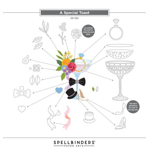 Preview: Spellbinders - Stanzschablone "A Special Toast" Dies