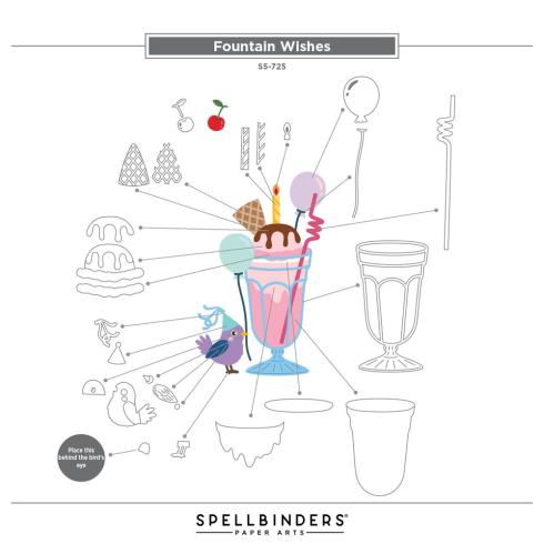 Preview: Spellbinders - Stanzschablone "Fountain Wishes" Dies