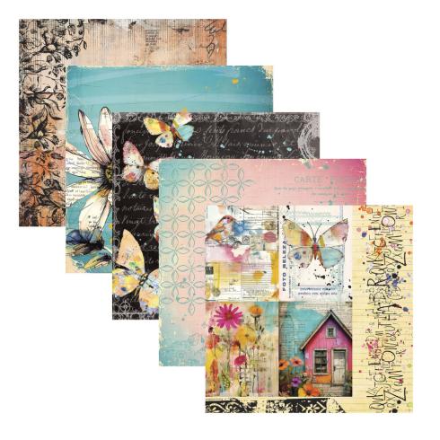 Preview: Spellbinders - Designpapier "Beautifully Imperfect" Paper Pack 12x12 Inch - 20 Bogen
