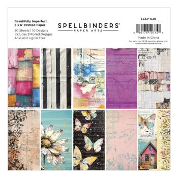 Spellbinders - Designpapier "Beautifully Imperfect" Paper Pack 6x6 Inch - 20 Bogen