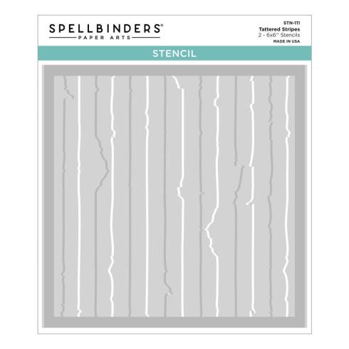 Spellbinders - Schablone "Tattered Stripes" Stencil