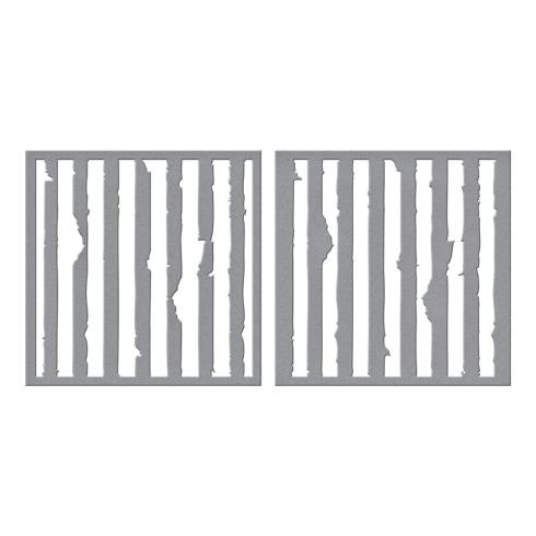 Preview: Spellbinders - Schablone "Tattered Stripes" Stencil