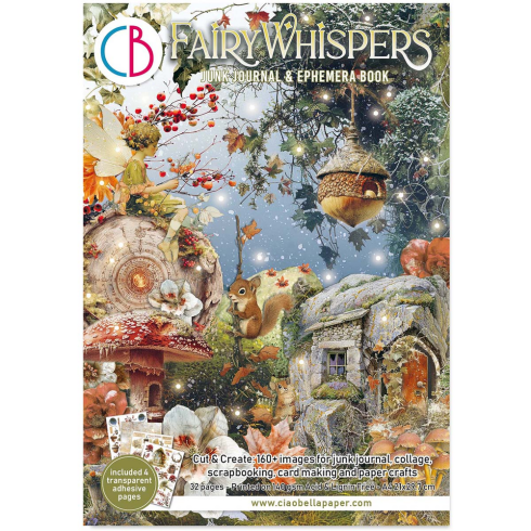 Ciao Bella - Designpapier & Stanzteile "Fairy Whispers" Junk Journal Ephemera Book A4 - 32 Bogen
