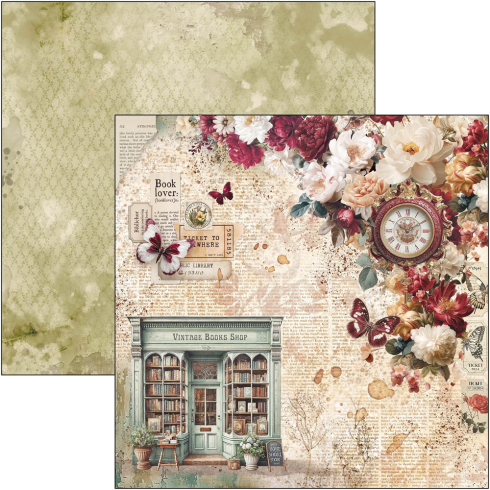 Ciao Bella - Designpapier "Book Lovers Pad" Paper Pack 8x8 Inch - 12 Bogen