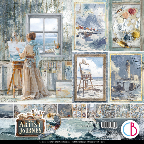 Ciao Bella - Designpapier "An Artist Journey" Paper Pack 12x12 Inch - 12 Bogen