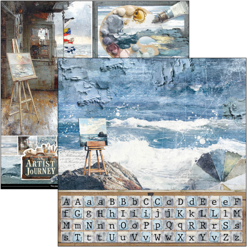 Preview: Ciao Bella - Designpapier "An Artist Journey" Paper Pack 12x12 Inch - 12 Bogen