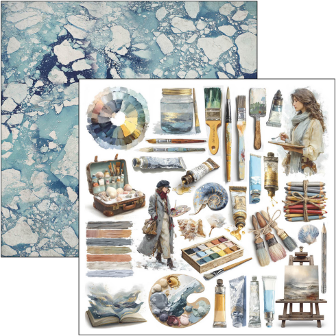 Ciao Bella - Designpapier "An Artist Journey" Paper Pack 12x12 Inch - 12 Bogen