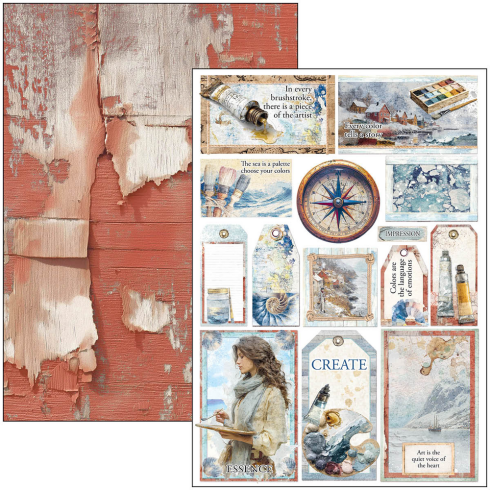 Preview: Ciao Bella - Stanzteile "An Artist Journey" Creative Pad A4 - 9 Bogen