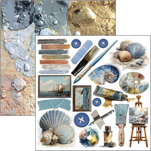 Ciao Bella - Stanzteile "An Artist Journey" Fussy Cut Pad - 24 Bogen