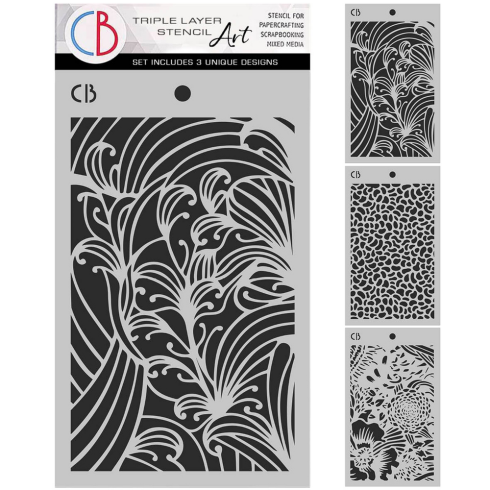 Ciao Bella - Schablone 5x8 Inch - Mixed Media Triple Layer Stencils Set "Bool Lovers"