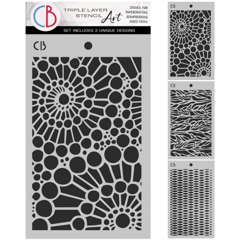 Ciao Bella - Schablone 5x8 Inch - Mixed Media Triple Layer Stencils Set "An Artist Journey"