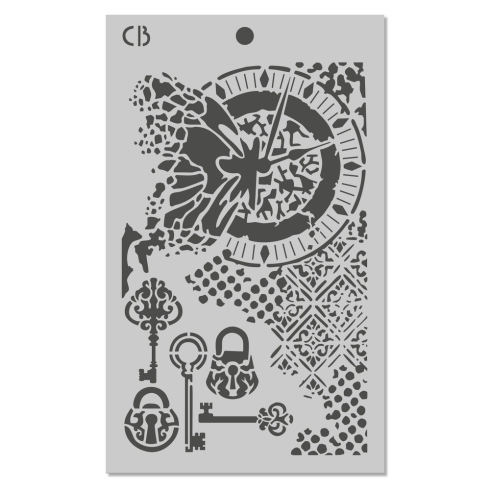 Preview: Ciao Bella - Schablone 5x8 Inch - Mixed Media Triple Layer Stencils Set "Fairy Whispers"