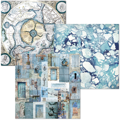 Preview: Ciao Bella - Designpapier "An Artist Journey" Deluxe Silver & Vellum Dual Paper Pack 6x6 Inch - 6 Bogen