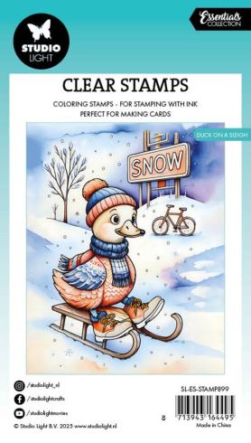 Preview: Studio Light - Stempel "Duck on a Sleigh" Clear Stamps