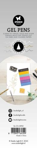 Preview: Studio Light - Gelstifte "White/Gold/Silver" Gel Pens