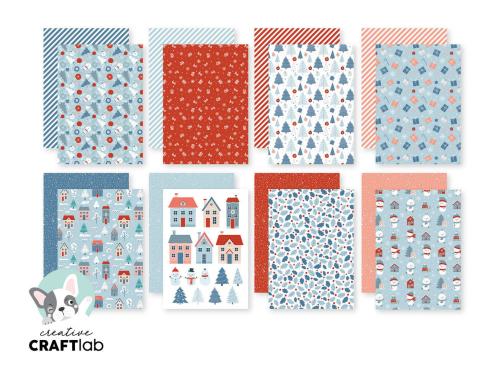 Preview: Creative Craft Lab - Studio Light - Friendz Designpapier "Hello Winter " Paper Pack 21x14,8 cm - 24 Bogen