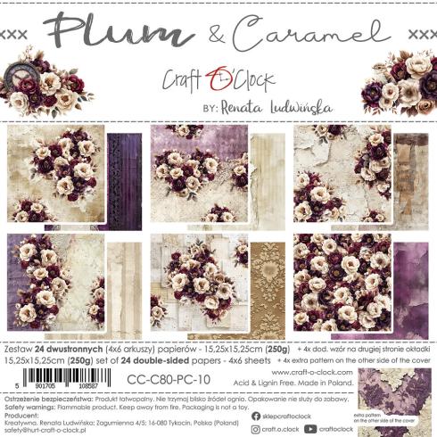 Craft OClock - Designpapier "Plum & Caramel" Paper Pack 6x6 Inch - 24 Bogen