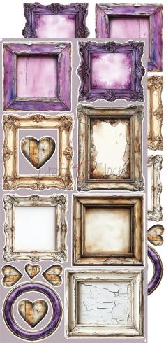 Craft OClock - Ausschneidebogen "Plum & Caramel" Extra Set Flowers & More - 18 Bogen