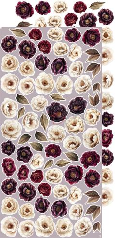Preview: Craft OClock - Ausschneidebogen "Plum & Caramel" Extra Set Flowers & More - 18 Bogen
